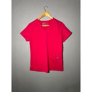 FIGS TECHNICAL COLLECTION women’s scrub top hot pink size xs